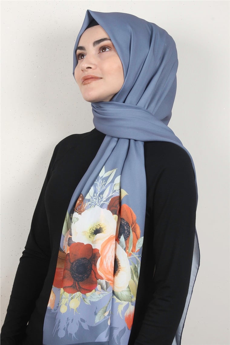 Violet Şal 2731-1 İndigo