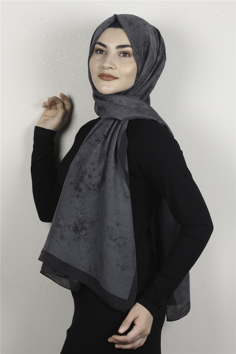 Vual Modal Şal 8686-7 Füme-Siyah