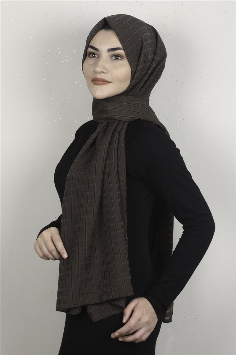 Yok Şal 2580-17 Kahverengi