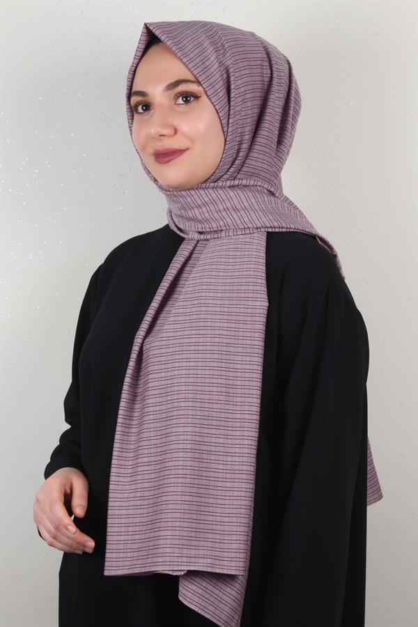 % 100 Coton Şal 8083-1 Vişne 