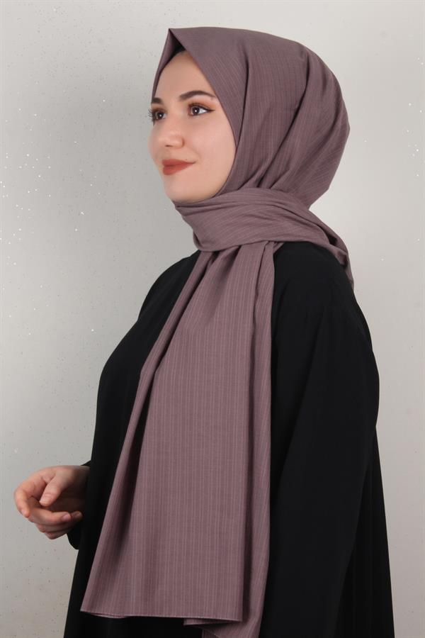 % 100 Coton Şal 8083-24 Miskli Kahve