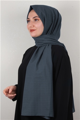 % 100 Coton Şal 8083-16 Antrasit