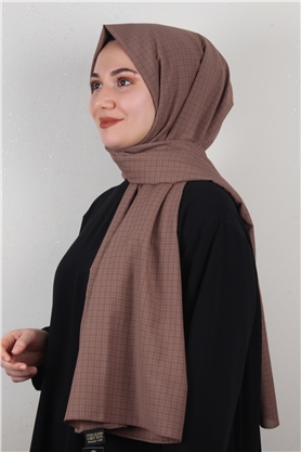 % 100 Coton Şal 8083-17 Taba