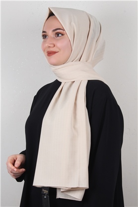 % 100 Coton Şal 8083-8 Bej