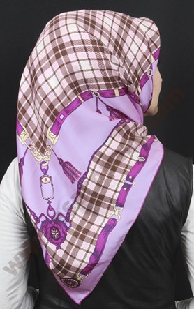 % 100 İpek Eşarp 5281-4