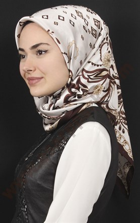 % 100 İpek Eşarp 5281-48