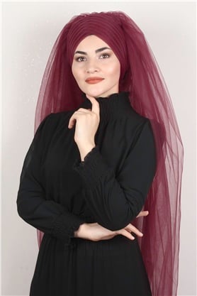 Âlâ Tül Şal 2021-1 Bordo