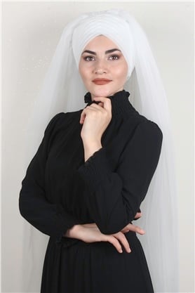 Âlâ Tül Şal 2021-13 Beyaz