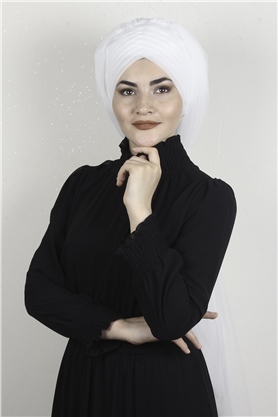 Âlâ Tül Şal 2021-13 Beyaz