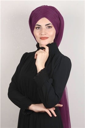 Âlâ Tül Şal 2021-3 Fuşya