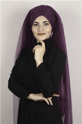 Âlâ Tül Şal 2021-3 Fuşya
