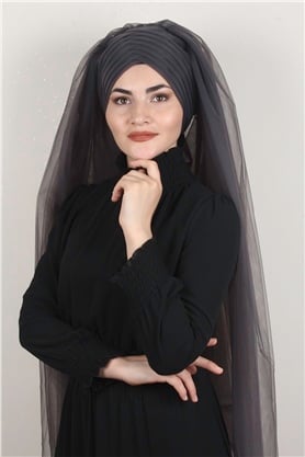 Âlâ Tül Şal 2021-4 Antrasit