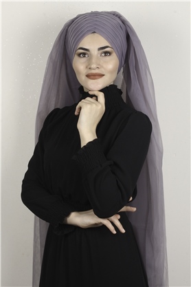 Âlâ Tül Şal 2021-5 İncir Moru