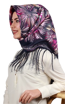 111-0020-03 PİRAMİT PÜSKÜLLÜ EŞARP