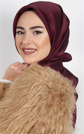 Düz Renk Saten Eşarp 1041-26