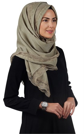 Dantelli Paşmina Şal 1243-17