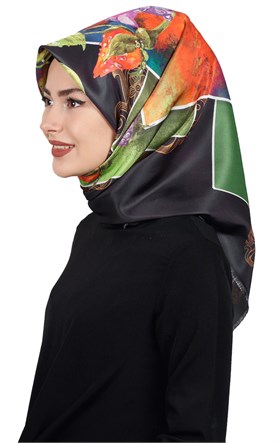 Piramit Tafta Dijital Eşarp 1918-8