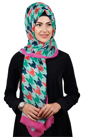 Pamuklu Desenli Şal 5671-1