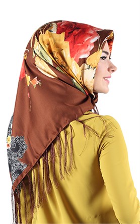 111-0013-25 PİRAMİT PÜSKÜLLÜ EŞARP