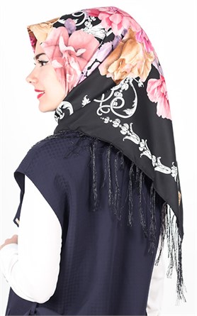 111-0013-11 PİRAMİT PÜSKÜLLÜ EŞARP