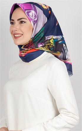 Piramit Tafta Dijital Eşarp 1922-4