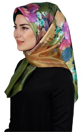 Piramit Tafta Dijital Eşarp 1912-7