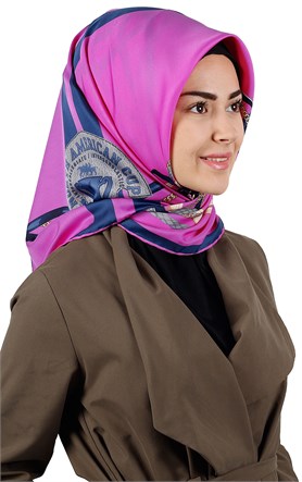 102-0008-02 U.S POLO ASSN EŞARP  FUŞYA LACİVERT