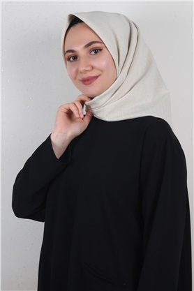 % 100 Coton Eşarp 8082-01 Taş