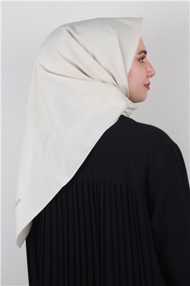 % 100 Coton Eşarp 8082-01 Taş