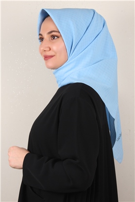% 100 Coton Eşarp 8082-03 Gökmavisi 