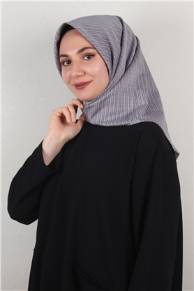 %100 Coton Eşarp 8082-05 Eflatun 
