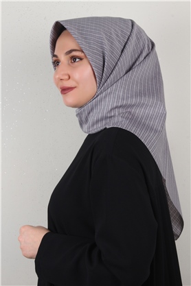 %100 Coton Eşarp 8082-05 Eflatun 