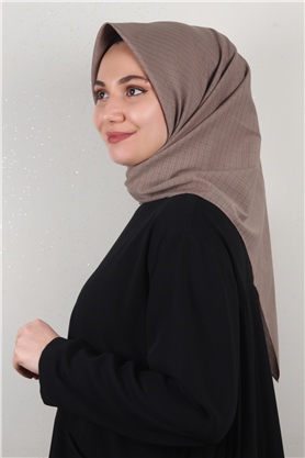 %100 Coton Eşarp 8082-07 Mocha