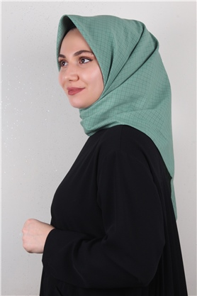 %100 Coton Eşarp 8082-09 Mint Yeşili