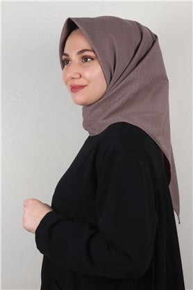 %100 Coton Eşarp 8082-11 Miskli Kahve