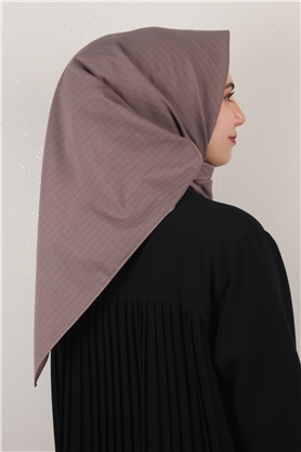 %100 Coton Eşarp 8082-11 Miskli Kahve
