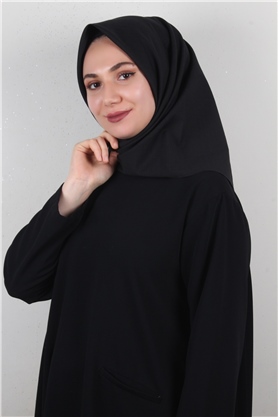 %100 Coton Eşarp 8082-13 Siyah