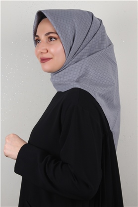 %100 Coton Eşarp 8082-14 Koyu Buz Mavisi