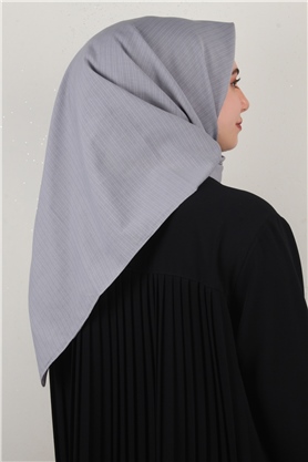 %100 Coton Eşarp 8082-15 Gri