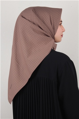 %100 Coton Eşarp 8082-17 Taba