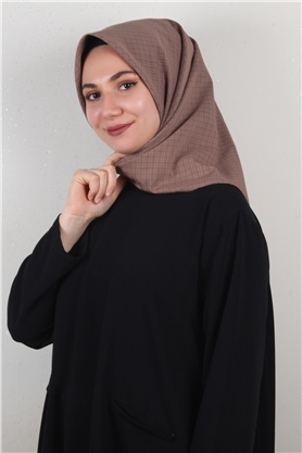 %100 Coton Eşarp 8082-17 Taba