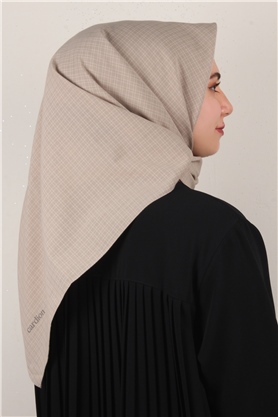 %100 Coton Eşarp 8082-18 Koyu Taş