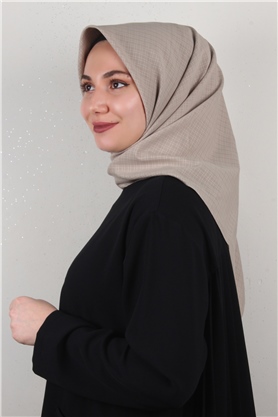 %100 Coton Eşarp 8082-18 Koyu Taş