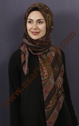 %100 Pamuk Şal Eşarp 1038-34