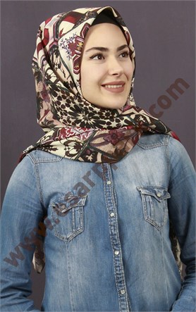 %100 Pamuk Şal Eşarp 1040-1