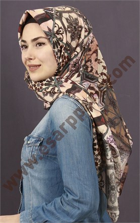 %100 Pamuk Şal Eşarp 1040-3