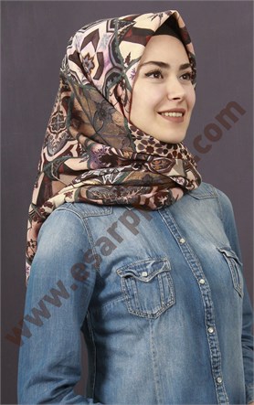 %100 Pamuk Şal Eşarp 1040-3