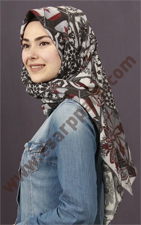 %100 Pamuk Şal Eşarp 1040-4