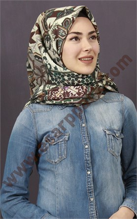 %100 Pamuk Şal Eşarp 1040-5