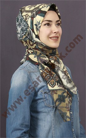 %100 Pamuk Şal Eşarp 1040-6